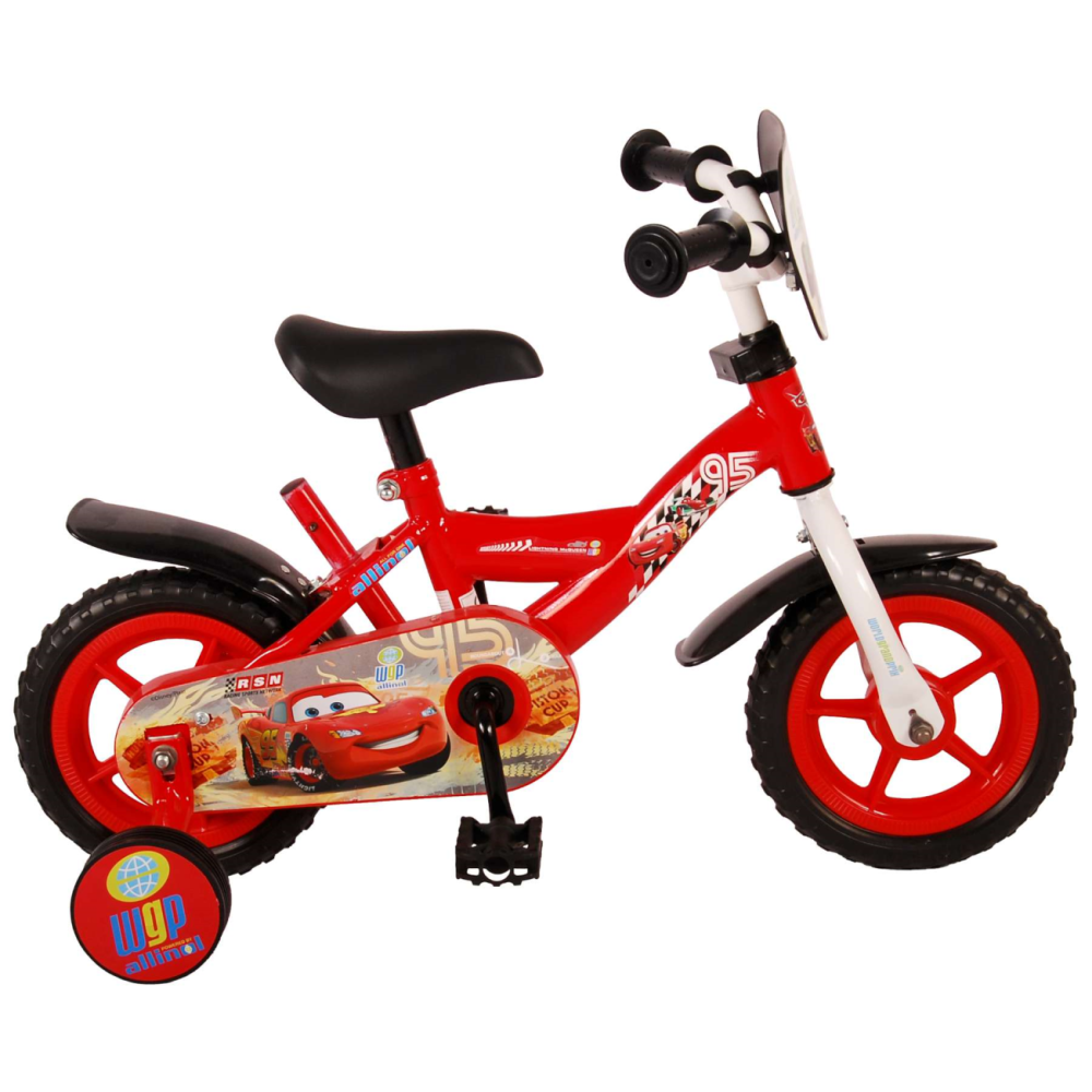 Disney Cars Kinderfiets - Jongens - 10 inch - Rood - Doortrapper