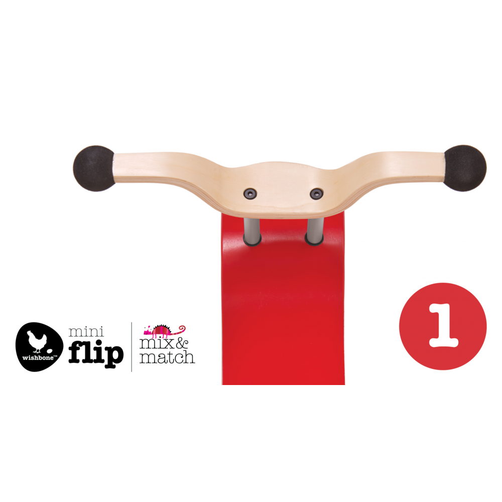 Wishbone mini-flip top red