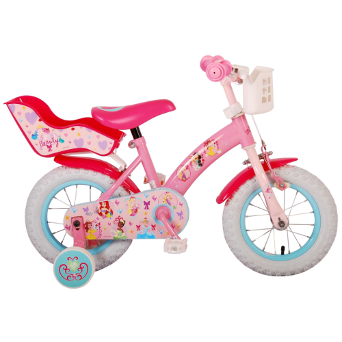 Disney Princess Kinderfiets - Meisjes - 12 inch - Roze - Poppenzitje