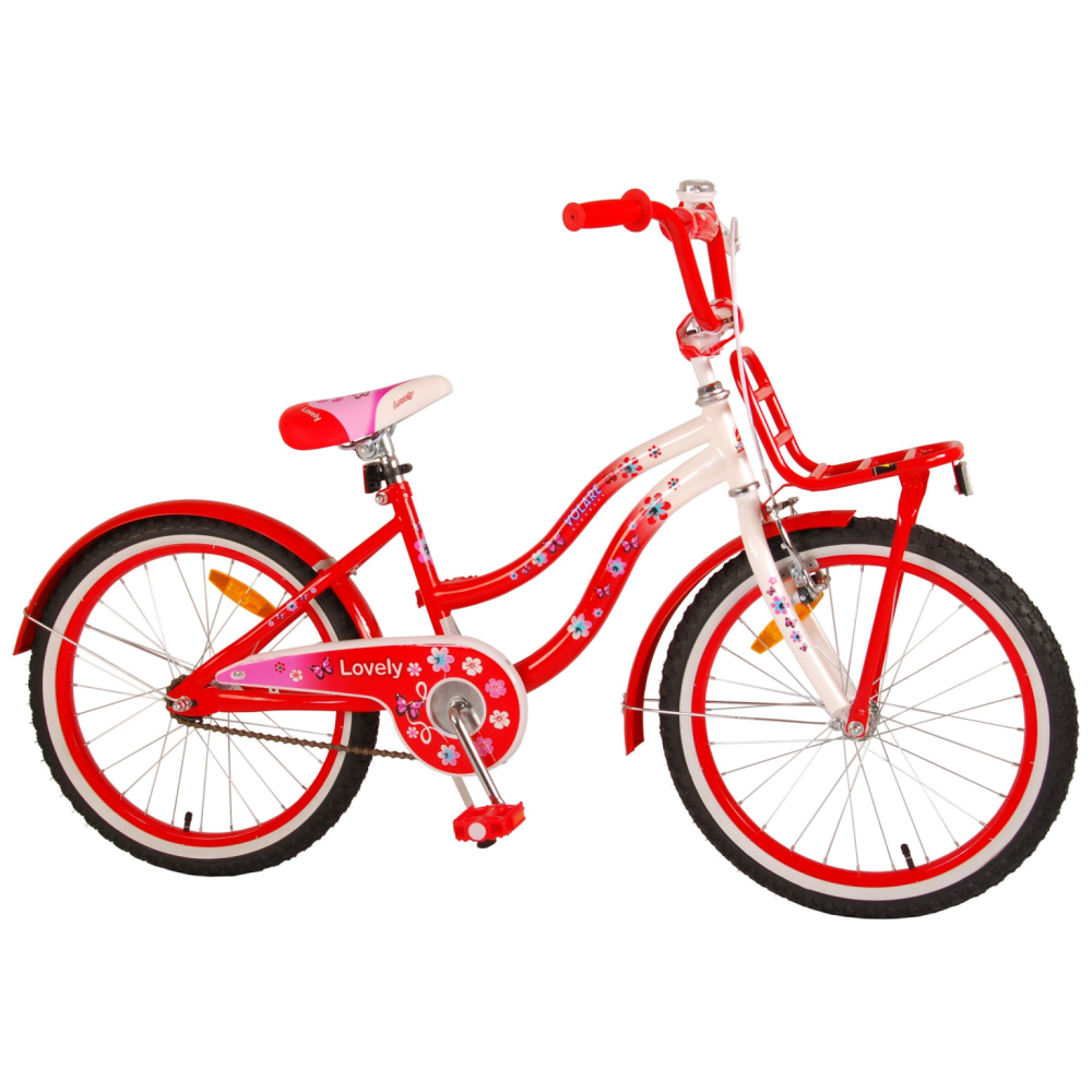 Volare Lovely Kinderfiets - Meisjes - 20 inch - Rood Wit