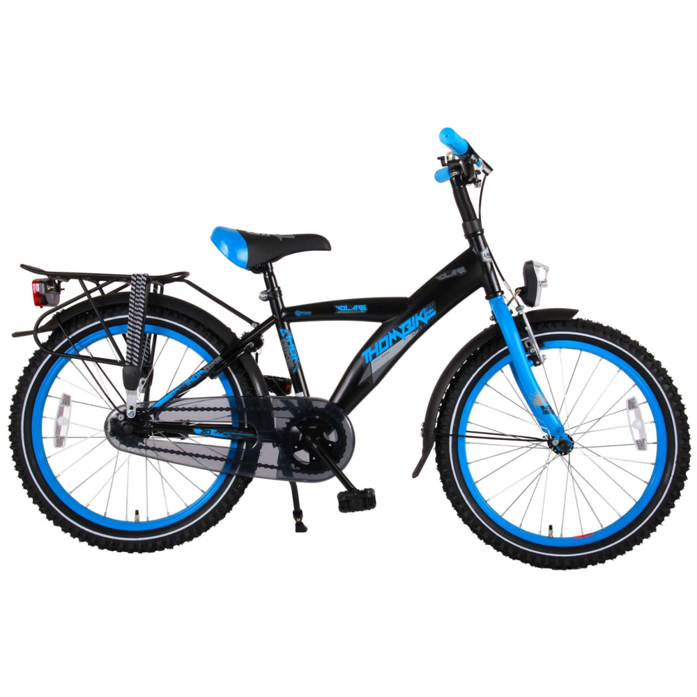 Volare Thombike City Kinderfiets - Jongens - 20 inch - Mat Zwart - 95% afgemonteerd