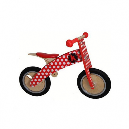 KiddiMoto Loopfiets Kurve Red Dotty