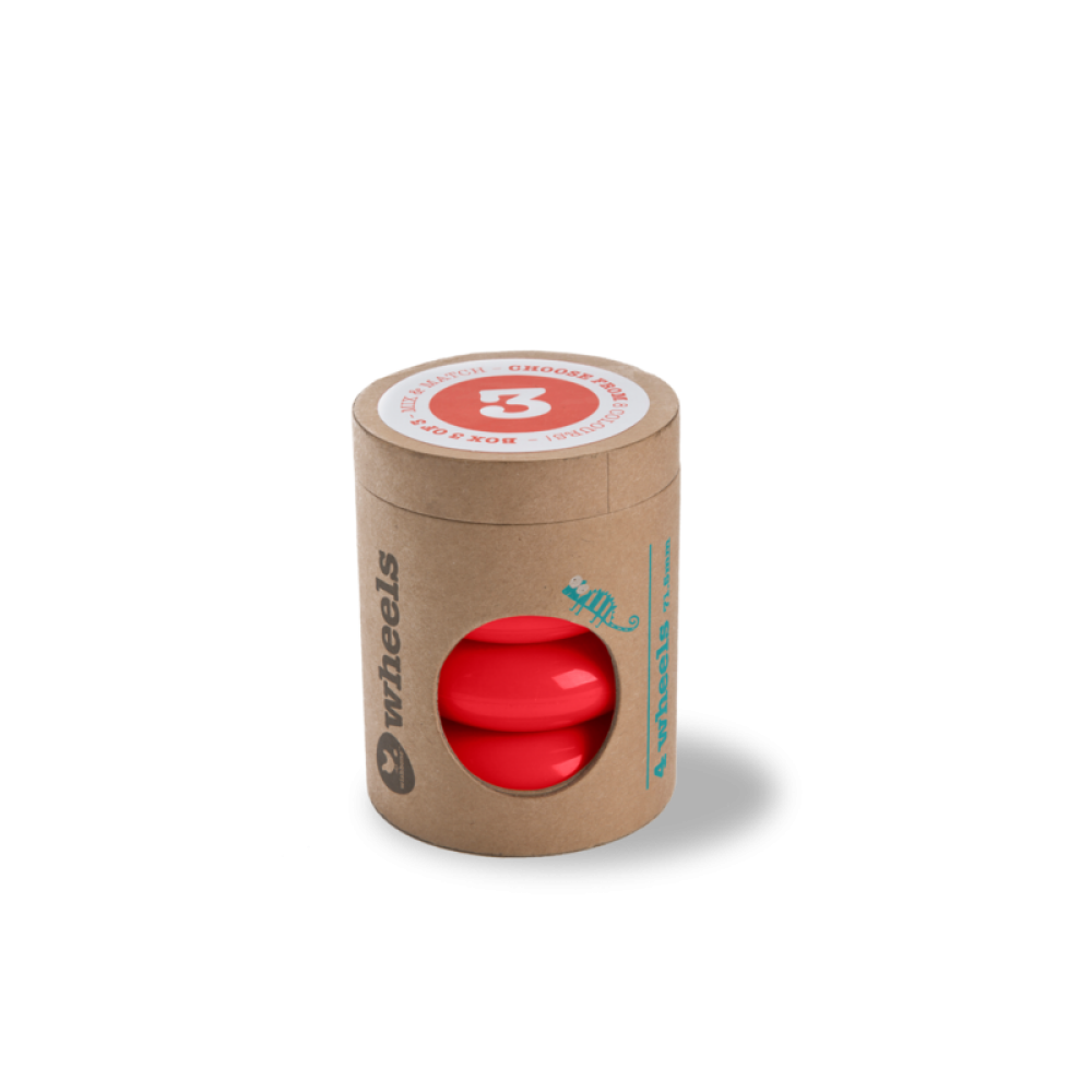 Wishbone mini-flip wheels red