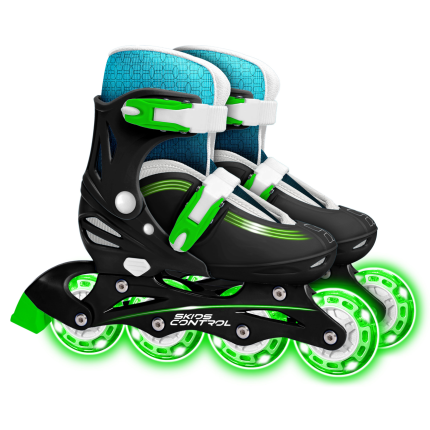 Skids Control Skates met Verlichte wielen Verstelbaar Maat 30-33