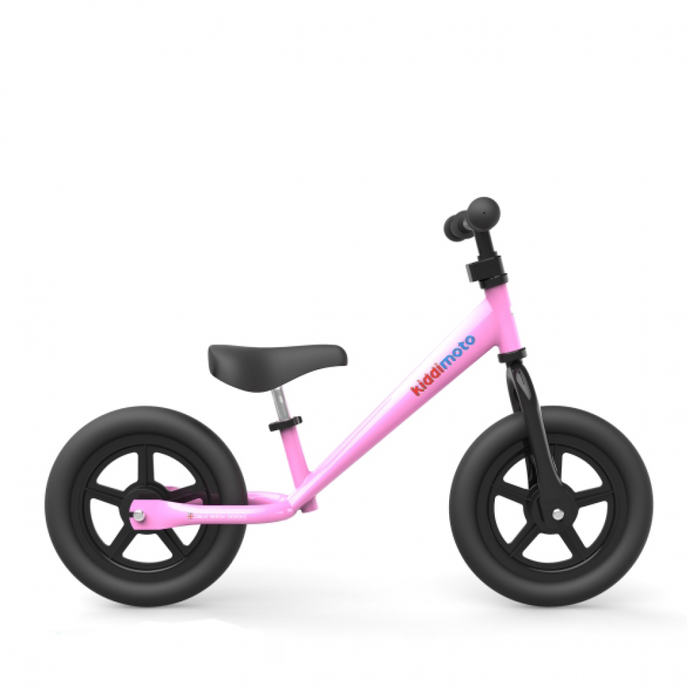 12" Loopfiets KiddiMoto Super Junior Roze